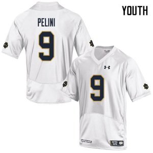 Notre Dame Fighting Irish Youth Patrick Pelini #9 White Under Armour Authentic Stitched College NCAA Football Jersey UOS8699BU